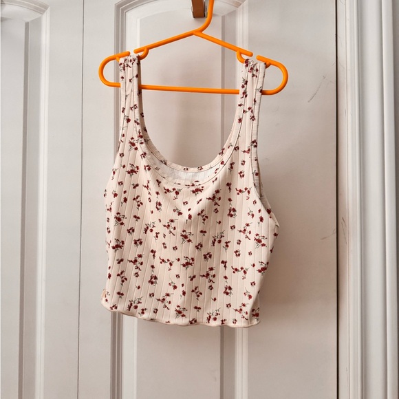 SHEIN Tops - SHEIN Cream and Red Floral Camisole